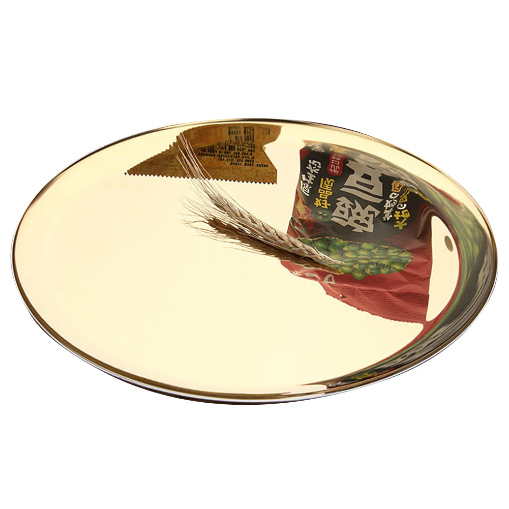 Fruit Home Decor Round Platter Desktop Metal Party Supplies Jewelry Organize Storage Tray Kitchen Nordic Style Food Keeper Snack