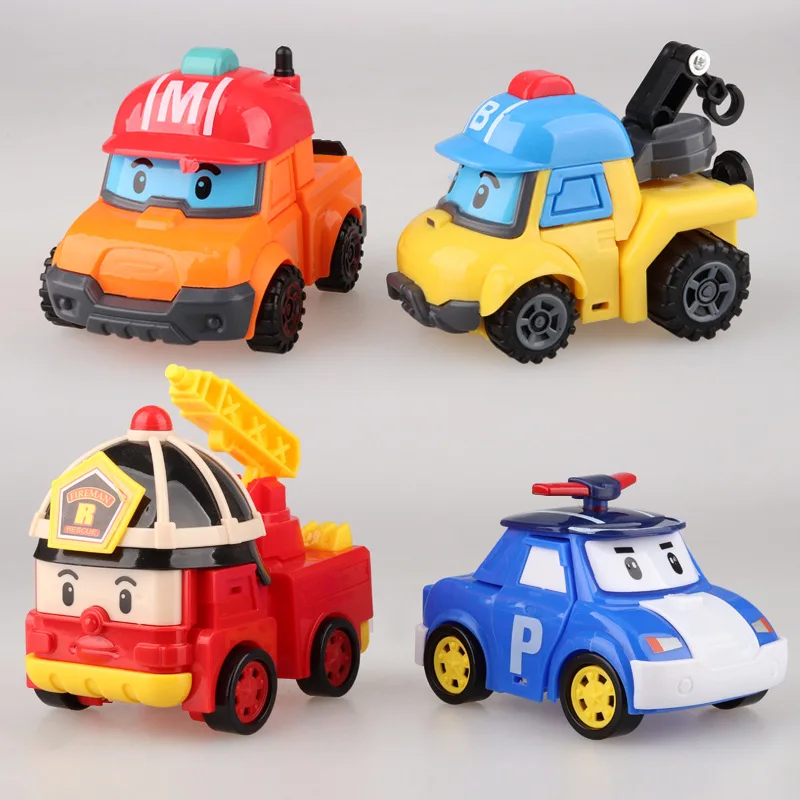 ROBOCAR POLI, фигурки животных, детские игрушки, мини Q версия Poli, Полицейская машина, робот, 6 комплектов, детские игрушки, детский подарок