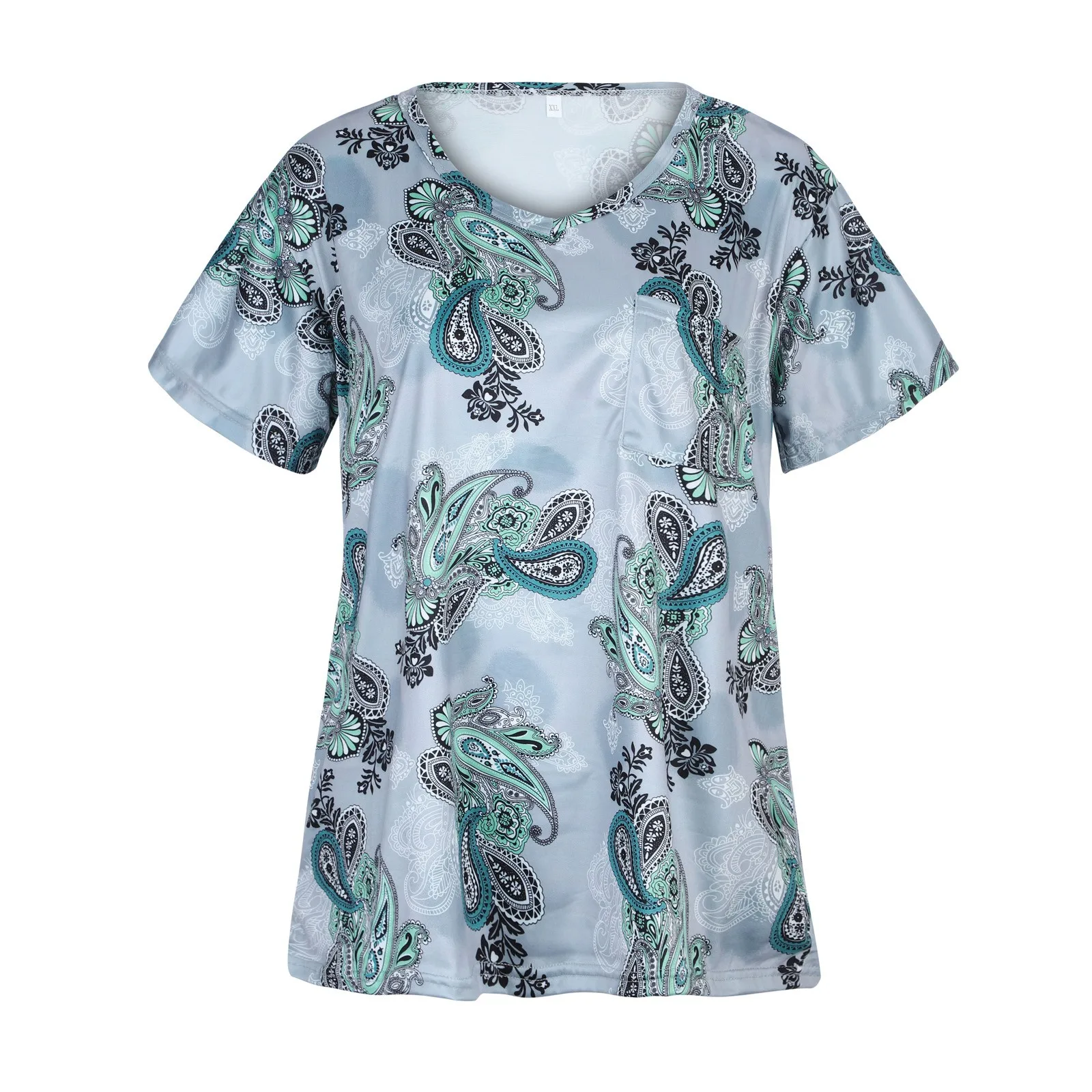 Платье с цветочным принтом на возраст от 0 до шеи футболки Женский Топ коротким