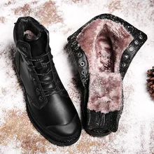 Высококачественная Мужская кожаная обувь; Черные Водонепроницаемые модные ботинки; Повседневная обувь; обувь из натуральной кожи; трендовые повседневные кожаные ботинки