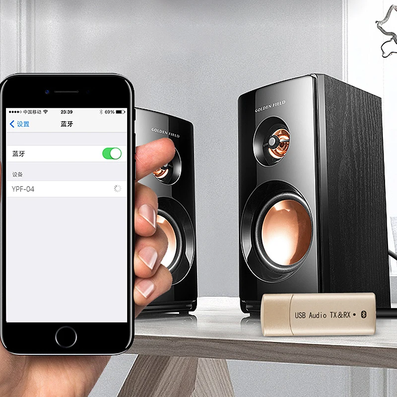YIKIXI беспроводной Bluetooth 4,2 передатчик приемник+ 3,5 мм AUX USB аудио стерео адаптер привод бесплатно 2 в 1 для ПК компьютер ТВ