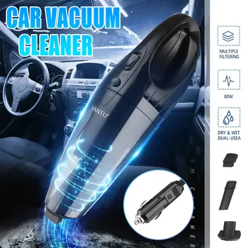 

80W 3700mbar Car Vacuum Cleaner Mini Portable Vacuuming Automobile Auto Portable Handheld Vacuum Cleaner Wet Dry Dust Catcher
