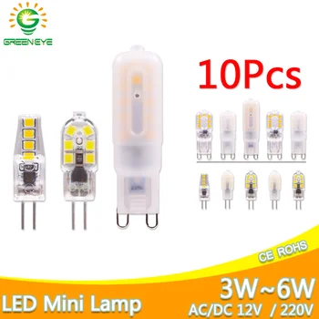 

10PCS LED Bulb 3W 6W G9 G4 Light Bulb AC 220V AC 12V LED Lamp SMD2835 Spotlight Chandelier Lighting Replace 30w 40w Halogen Lamp