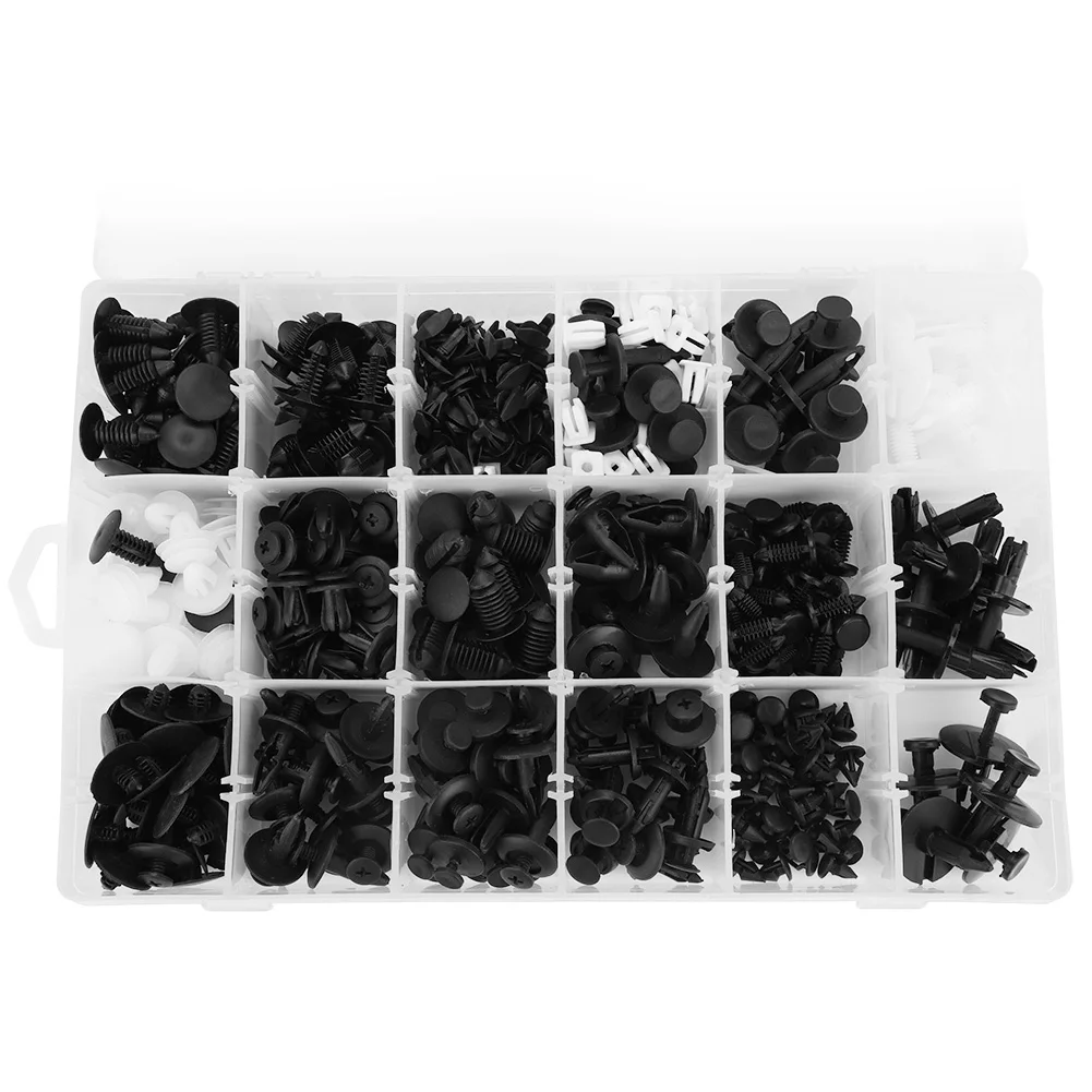 

New 415Pcs 18 Sizes Push Pin Rivet Trim Assorted Clip Trims Car Push Pin Rivet Bumper Door Panel Retainer Screwdriver