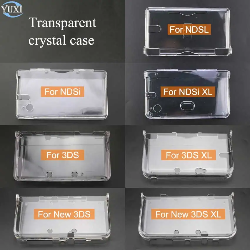 YuXi Plastic Clear Crystal Case Cover Protective Shell For Nintendo DS Lite NDSL NDSi XL for New 3DS LL Hard | Электроника