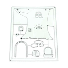 Новинка, фон с большим деревом, металлические Вырубные штампы, цветок, граница, ремесло, вырубки для поделок, бумажные карты для скрапбукинга, украшения