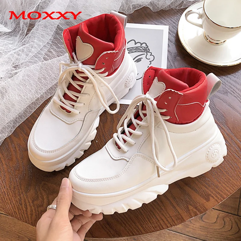 

2019 New Black White Sneakers Women Shoes Chunky Sneakers Designer Thick Sole Sneakers Trainers Comfort Ladies Fashion Sneakers