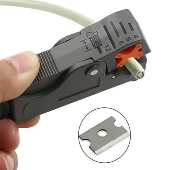 

RG6 / 59 Combination Cutter 1PC Automatic Stripper Multi Tool Wire Stripper Adjustable Cable Double Blades
