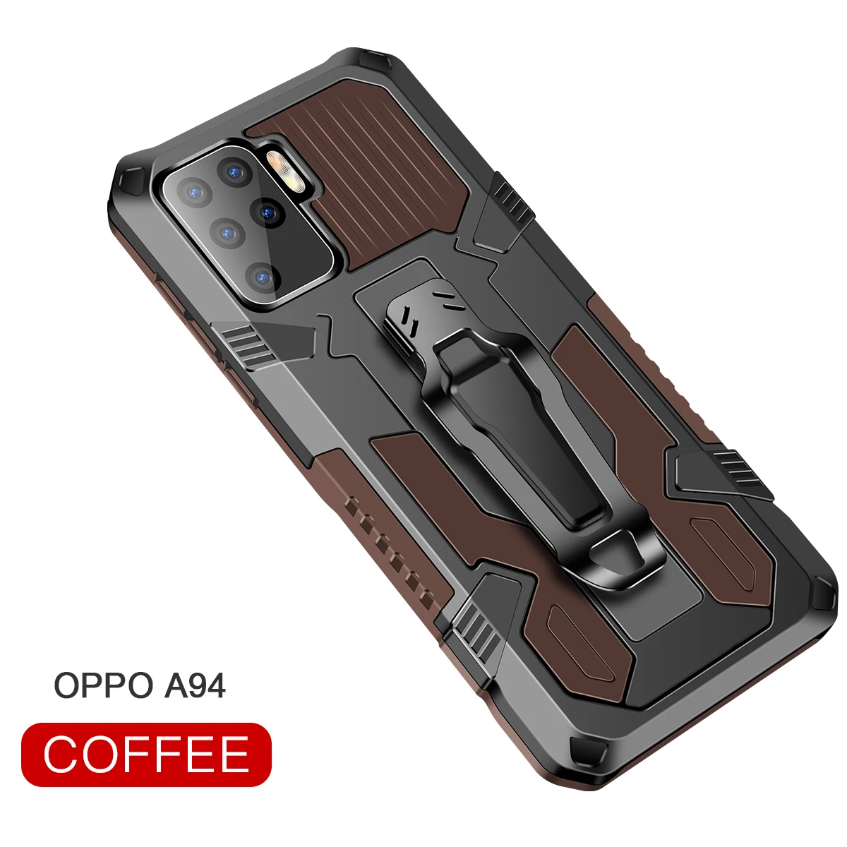 Enhanced Armor Shockproof Case with Metal Belt Clip Stand and Bracket Back Cover