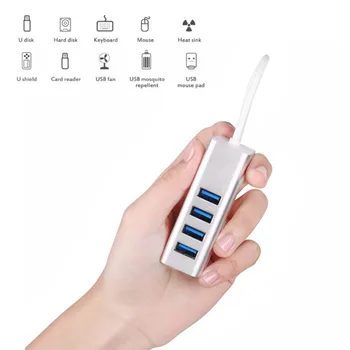 

New USB 3.0 Hub USB Hub 3.0 Multi USB Splitter 4 Porte Use Power Adapter 4 Port Multiple Expander USB 3.0 Hub For PC Macbook