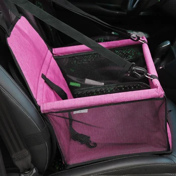 

NEW ARRIVAL Thickened waterproof and breathable pet car bag mesh hanging bag with PVC pipe support