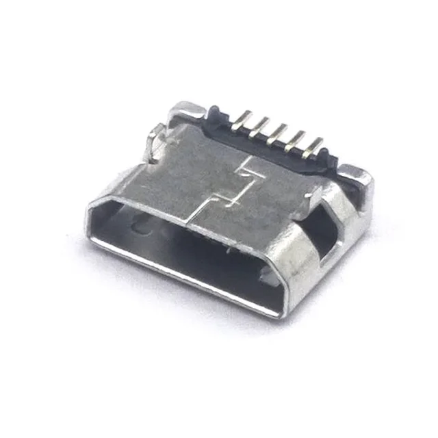 50pcs/lot 5Pin Micro-B SMD Micro USB Connector Female Port Jack Tail Sockect Plug For Android phone data connector style 4