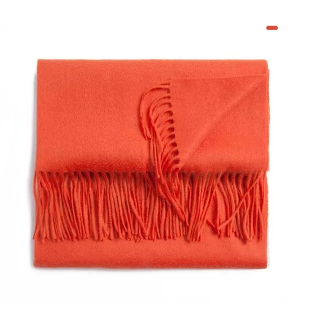 Top Grade Cashmere Scarf Women for Ladies Men's Scarves Solid Long Scarves with Tassel Shawl Wraps Poncho Stole 70*200cm - Цвет: Red