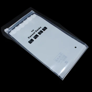 

30pcs/lot Clear White Red Plastic Slide Zip Lock Bag Underwear Socks Packaging Self Seal Resealable Underpants Packing Storage
