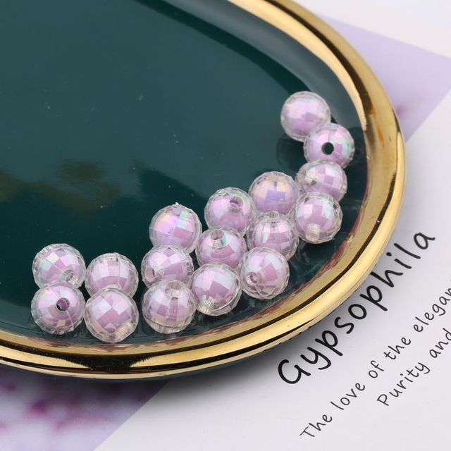 Transparent Symphony AB Earth Beads Acrylic Ab Color Beads Accessories Handmade Beaded diy Bracelet Necklace Material
