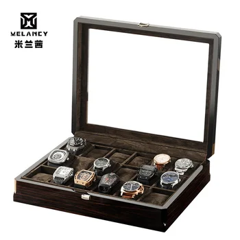

New 18 Grids Wristwatch Box Holder wooden Watch Box Watches Display Case Rectangle Jewelry Storage Boxes