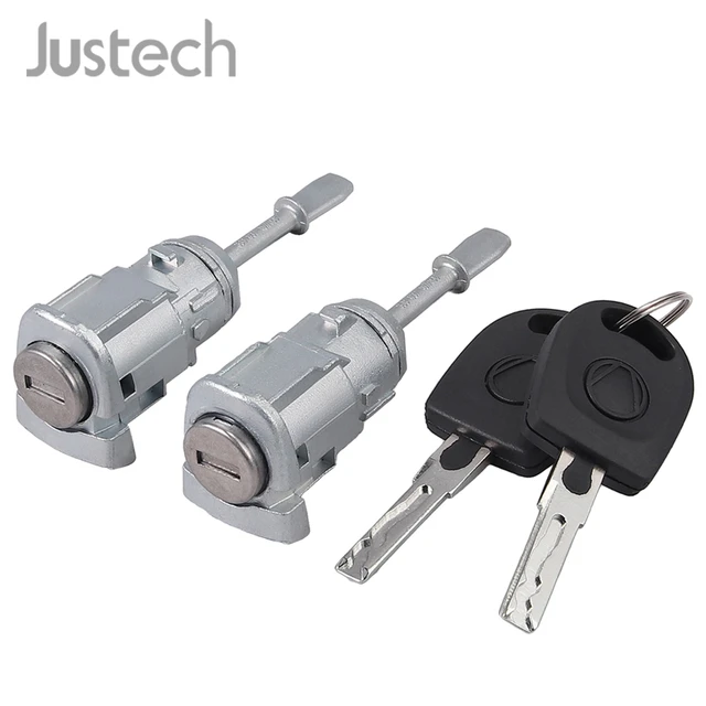 Justech 2Pcs Closing Locking Cylinder With Keys Fit Car Left Right