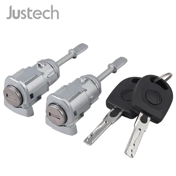 

Justech 2Pcs Closing Locking Cylinder With Keys Fit Car Left Right Door 3B0837167 3B0837168 For VW Passat B5 3B Lupo Door Lock