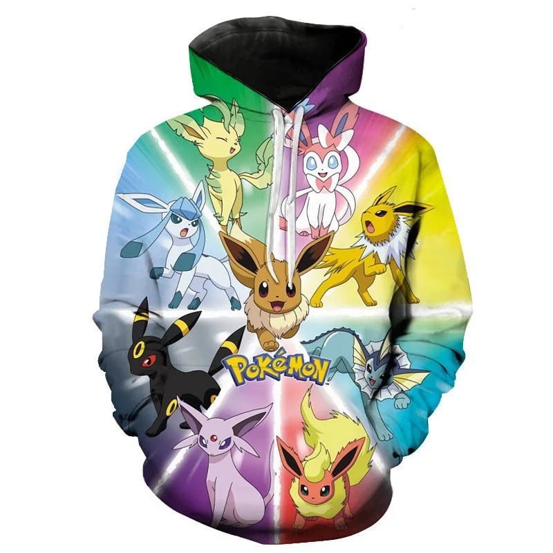 Sudadera con capucha de Pokémon para hombre y mujer, ropa con estampado 3d de manga larga, moda informal, suéter de moda, otoño e invierno, 2020