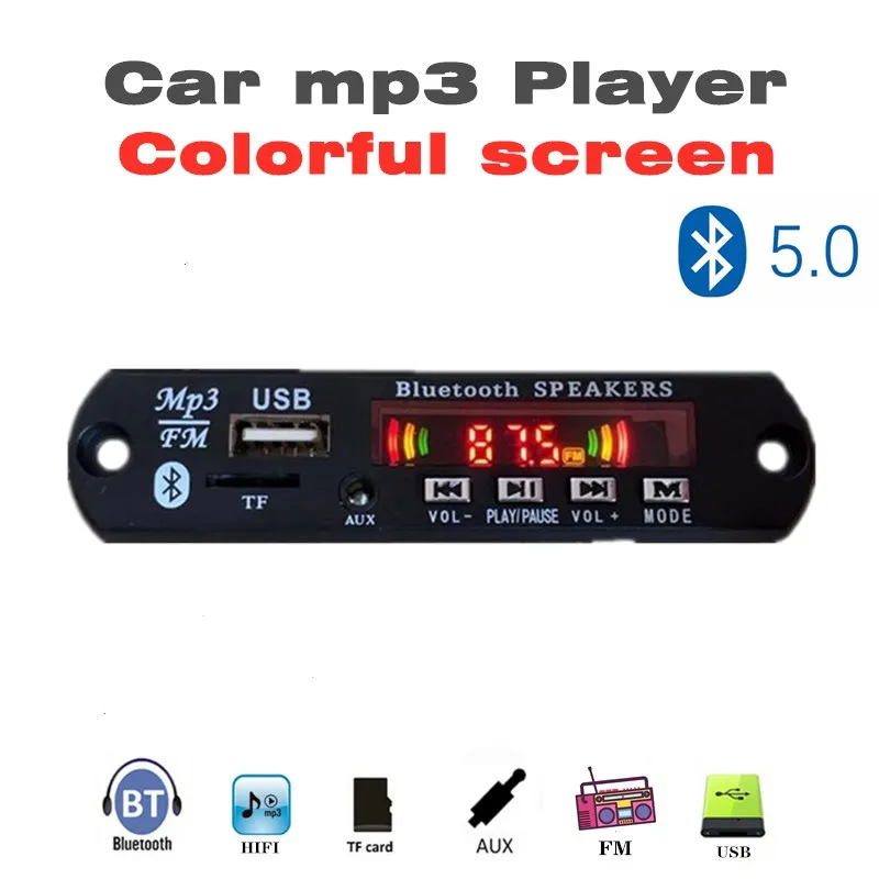 12V Bluetooth5.0 MP3 декодирующая плата модуль Беспроводной в машину с USB, туманный распылитель, MP3 проигрыватель TF слот для карт/USB/FM радио/пульт дистанционного декодирующая плата модуль