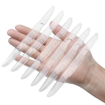 

6pcs Car Anti-collision Strip Mirror Transparent Protective Rubber Strip Decorative Anti-scratch Strip