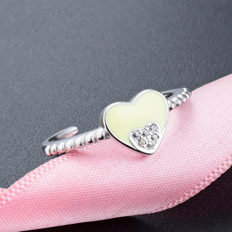Кольцо Bague Ringen в форме сердца, AAA, циркон, Настоящее Серебро S925 пробы, кольцо, свадебные ювелирные изделия, кольца для помолвки для женщин