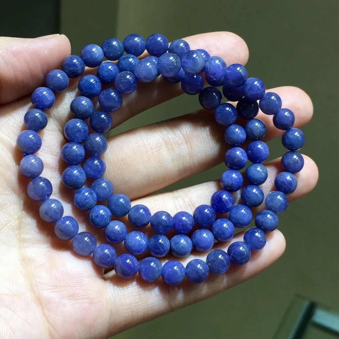 

Natural Tanzanite Three-loop Bracelets Crystal Transparent Color Beautiful Moist And Smooth Simple Versatile Natural