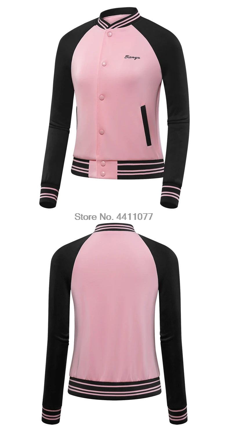 Женская бейсбольная куртка для гольфа, Тренч, пальто, Осень-зима, ветронепроницаемый теплый костюм с шариками, Дамская тонкая куртка на пуговицах, тренировочная одежда D0813