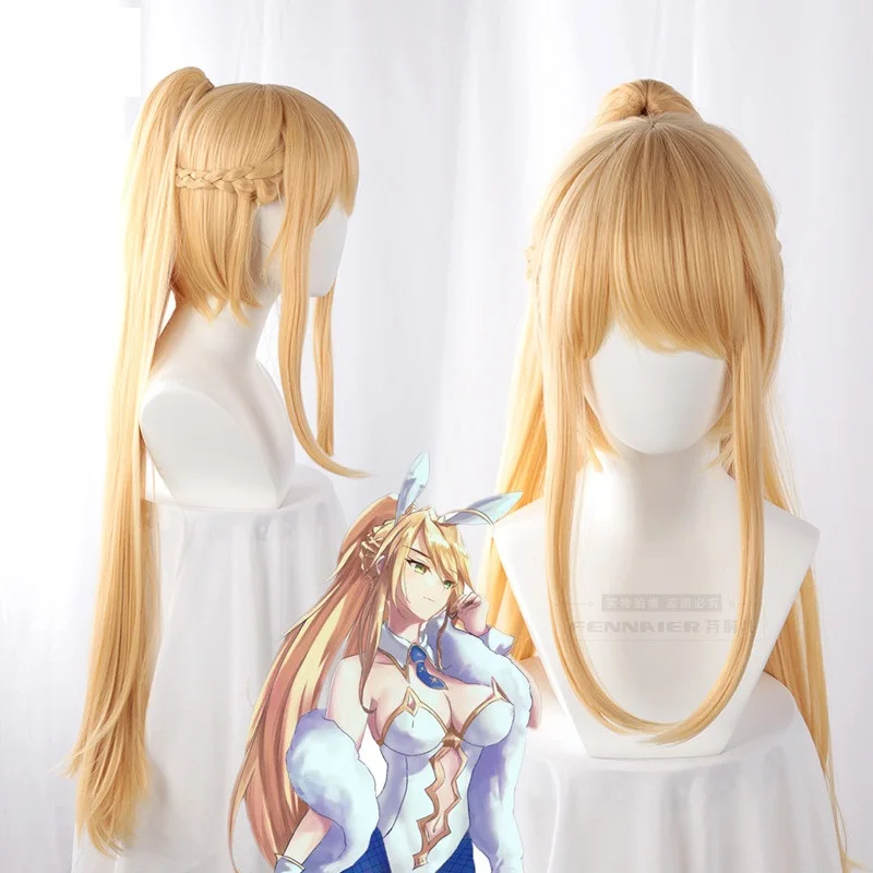 FGO Fate Grand Order Altria Pendragon Saber Long Ponytail Braid блонд синтетические волосы для карнавала