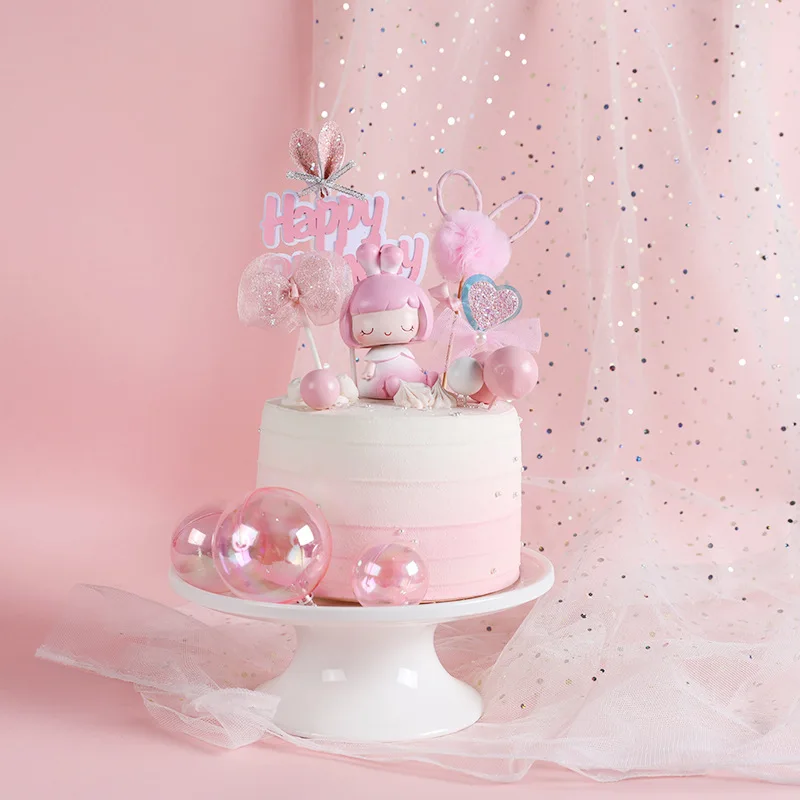 Cakelove кроличьи ушки для девочек соломенный топ с бантом украшения торта на день
