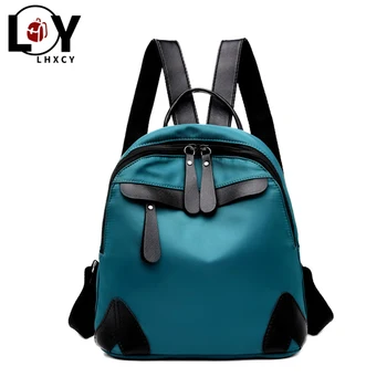 

Double Zipper Splicing Oxford Cloth Mini Backpack Women Simple Waterproof Backpacks For School Teen High Quality Luxury Backpack
