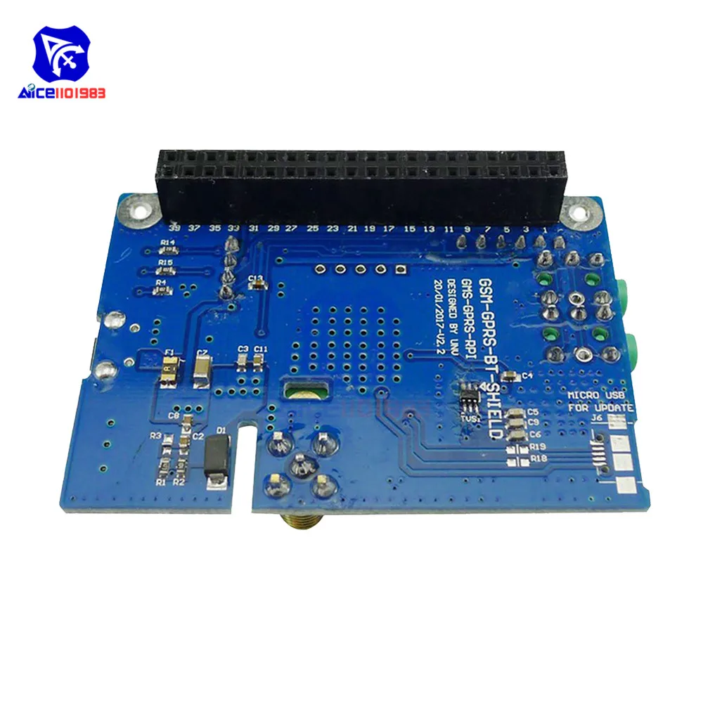 Diymore SIM800C GSM GPRS модуль четырехдиапазонная макетная плата/w IPX антенна SMA Micro SIM Слот для Arduino Raspberry Pi