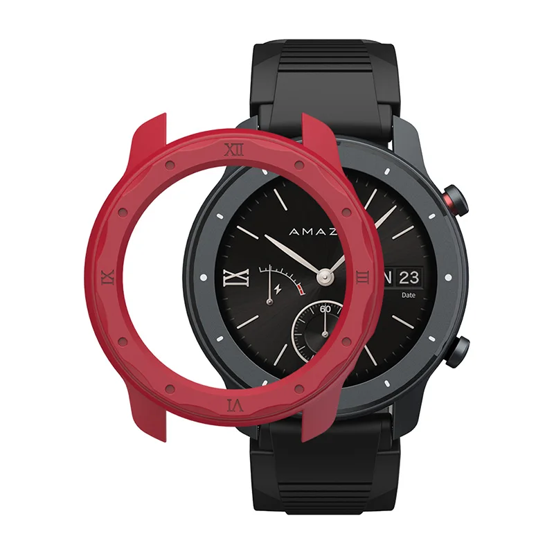 Жесткий защитный чехол для Amazfit Bip GTS GTR 42 мм 47 мм протектор для часов Huami Bip Lite аксессуары для умных часов SIKAI - Цвет: red only case