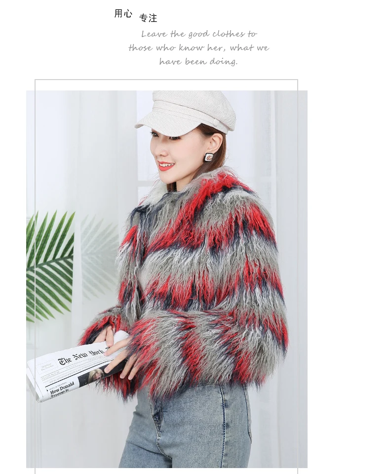 Nerazzurri gradient faux fur jacket women plus size winter faux fur coat short shaggy fluffy crop fur jacket women fashion coats