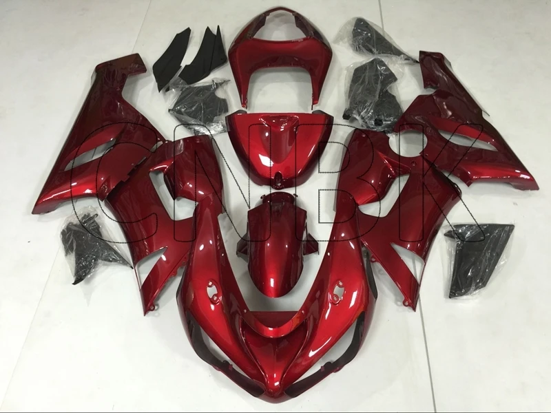 Для 636 ZX-6r 2006 обтекатель Наборы 636 ZX-6r 2006 жемчуг красный обтекатель abs для Kawasaki ZX6r 2005-2006 обтекатель Наборы