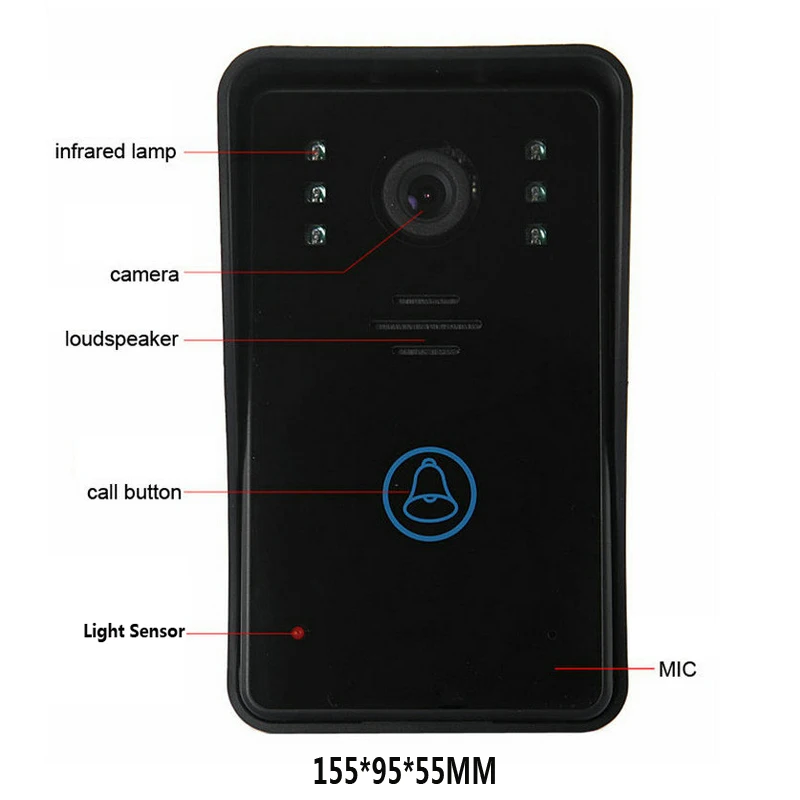 SmartYIBA видеодомофон 7 дюймов проводной видеодомофон камера с монитором непромокаемая/ИК камера видеодомофон двухстороннее аудио