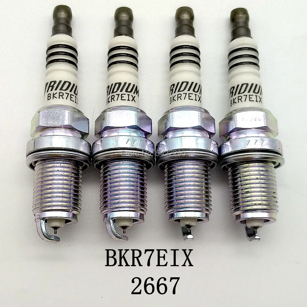 4 шт. BKR7EIX 2667 иридиевая Свеча зажигания B16 B18 SR20 EJ25 подходит для Aston Honda Porsche Audi quattro