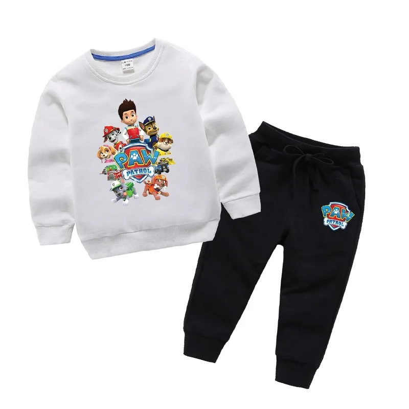 Tanie Paw Patrol dwuczęściowy dziecięcy sweter bawełniany dziecięcy sweter chłopięcy śliczne długie rękawy i spodnie