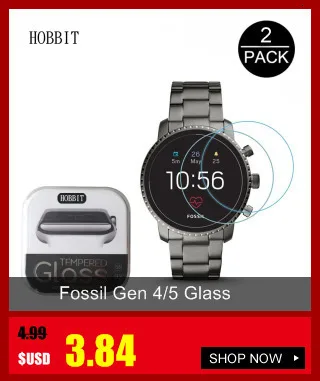 2 упаковки 0,3 мм 2.5D Защитная пленка для экрана Fossil men's Gen 5 Carlyle Smartwatch Clear 9H защита для экрана из закаленного стекла