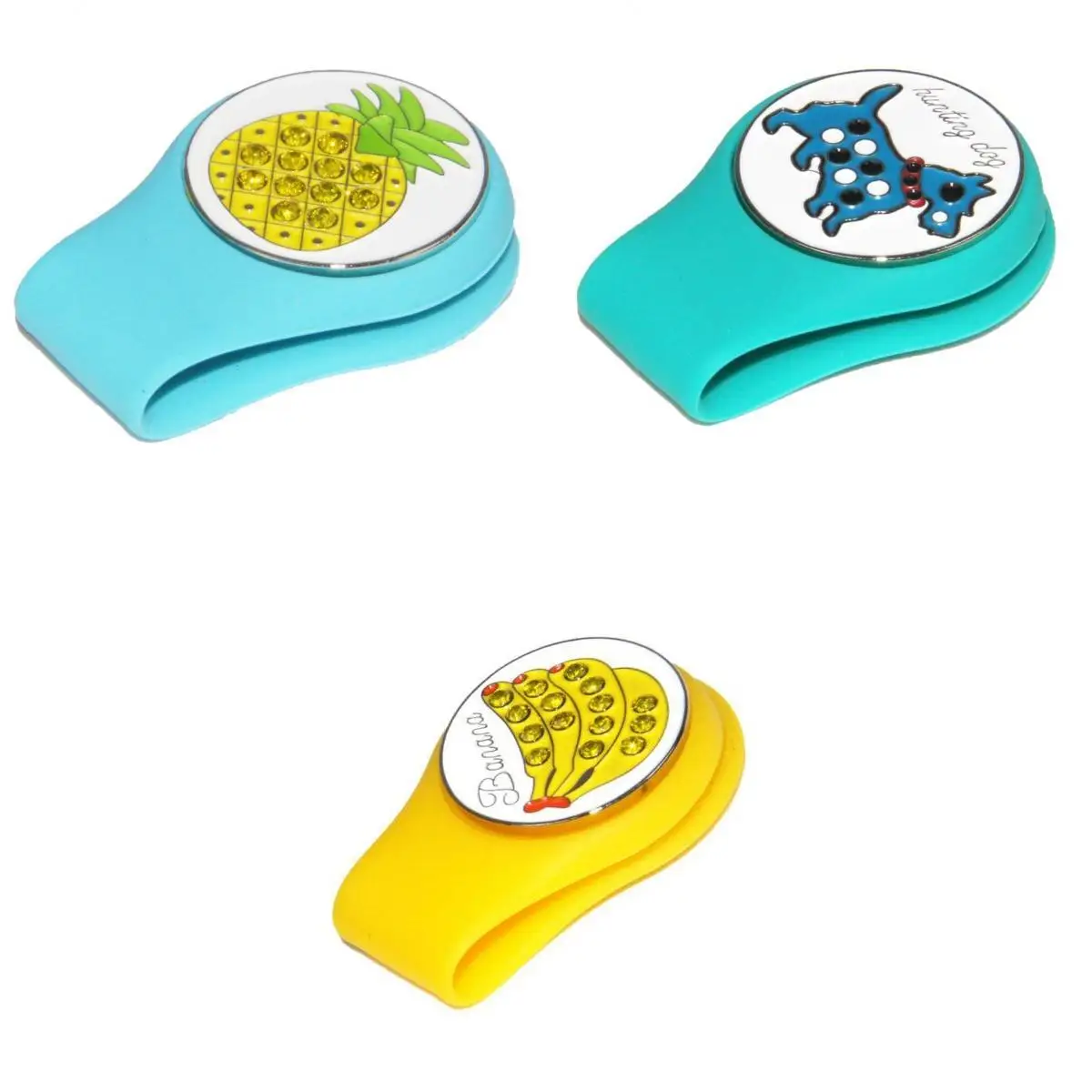 

3 Pack Magnetic Golf Hat Clip Golf Ball Marker With Detachable Pattern Plate