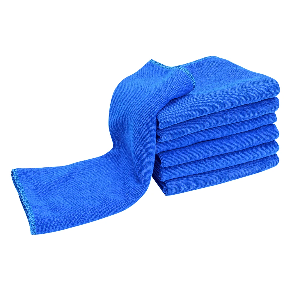 Panos de Lavagem de Carro Toalha de Secagem de Carro Azul Microfibra Absorvente Housework Carro Seco Polimento Pano Limpeza Lavagem 5 Pçs 30x70cm
