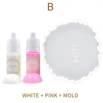 

Resin Casting Coaster Pigment Molds Kit Geode Agate Epoxy Coaster Mold Art Craft X7XB