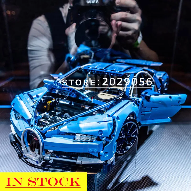 

20086 In Stock Supercar Bugattis Blue Technic 42083 Chiron Car Model Building Blocks Bricks Toys 20001 21047