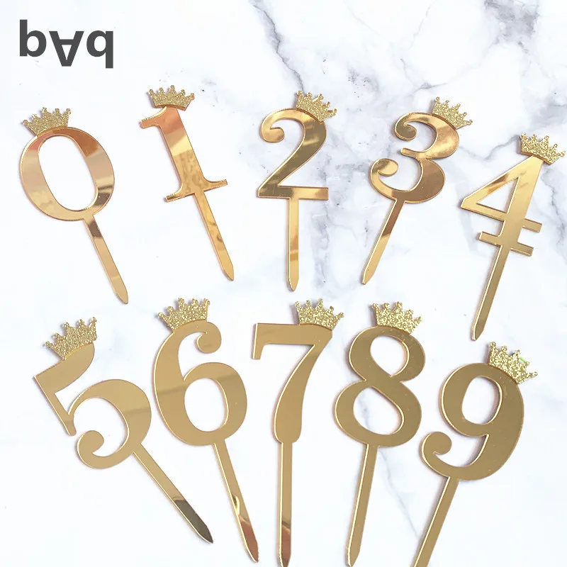 

Acrylic Baking Number Cake Insert Decor Party Decoration Glitter Cake Birthday Dessert Fruit Platter Decoration Age Constitute