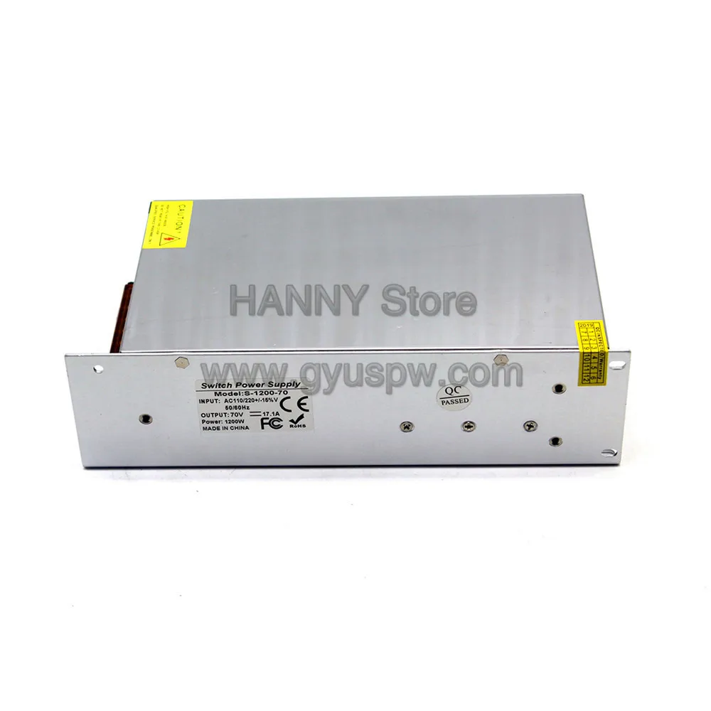 Источник питания dc70V 17.1A 1200 Вт источник питания Трансформатор 110 В 220 В переменного тока в постоянный 60 в адаптер питания для станка с ЧПУ CCTV мотор