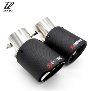 

ZD 1pcs For Ford Toyota Renault Opel Skoda Volvo Hyundai Solaris Peugeot 307 408 207 Suzuki Swift Sx4 Carbon Exhaust Muffler Tip