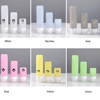 

Travel Squeeze Lotion Bottle Set Cosmetic Container Shower Gel Shampoo Refillable Bottle Portable Soft Silicone Sub-bottle