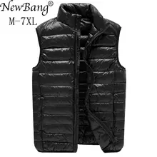 Бренд NewBang, 6xl, 7xl, плюс жилет, ультра-светильник, пуховый жилет, мужской, портативный, без рукавов, светильник, вес, теплая куртка, белый утиный пух, жилет s