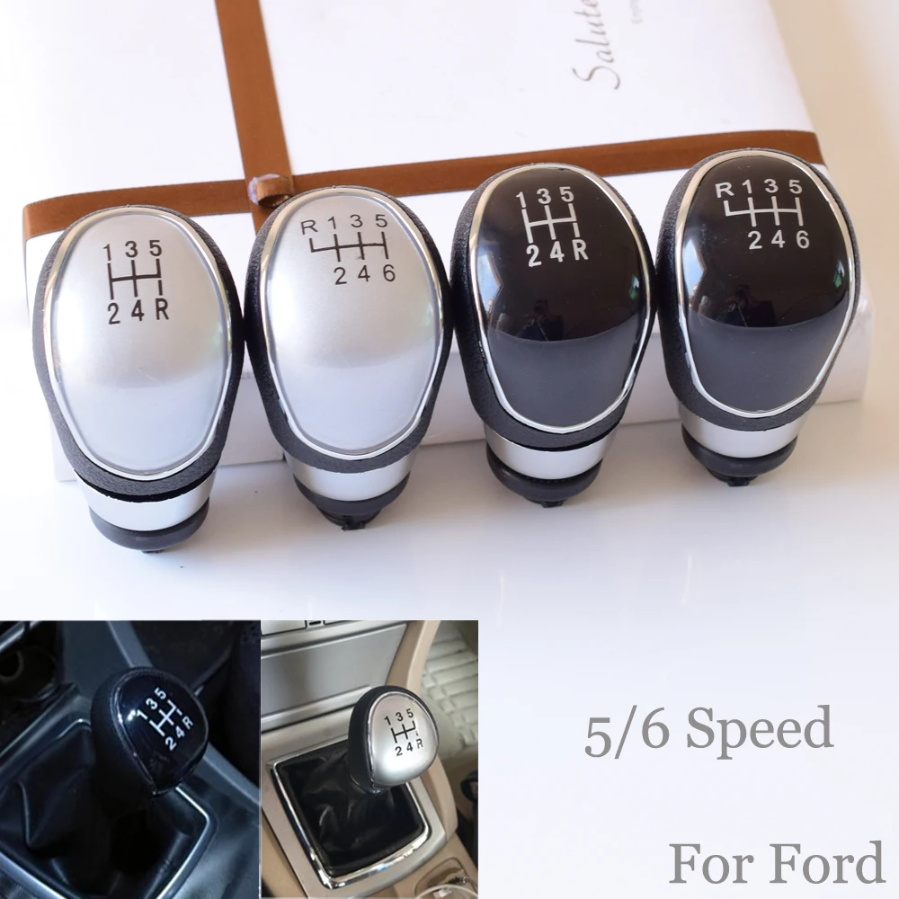 

ABS-plastic 5/6 Speed Manual Fit For Ford Focus MK3 Fiesta MK7 C-max Mondeo Mk4 2007-2013 Car Gear Shift Knob Lever Shifter