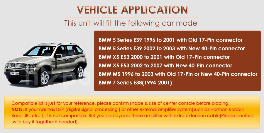 Excellent Car DVD Player GPS Audio Radio For BMW 5 Series X5 E53 E39 M5 Android 9.0 1024*600 Quad Core 4X1.6GHz CPU 2GB/16GB Flash Stereo 3